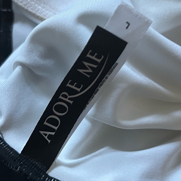 Adore Me Leenah Contour One-Piece Swimsuit Black White Band Size Large - Picture 5 of 5